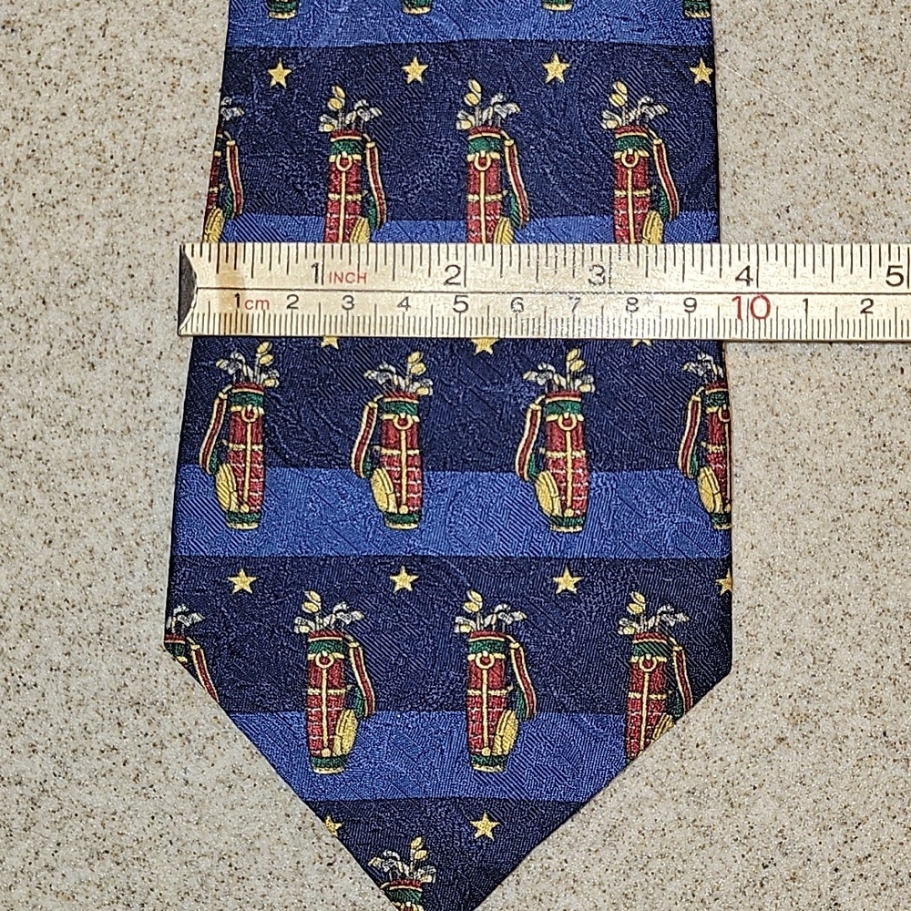 Tommy Hilfiger Vintage 100% Italian Silk Golf Theme Ties 3 Piece Lot Made in USA - Picture 2 of 14